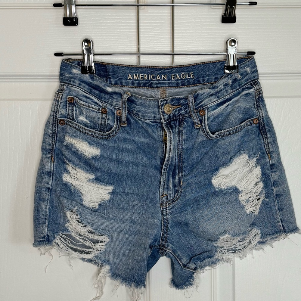 American Eagle ripped denim shorts